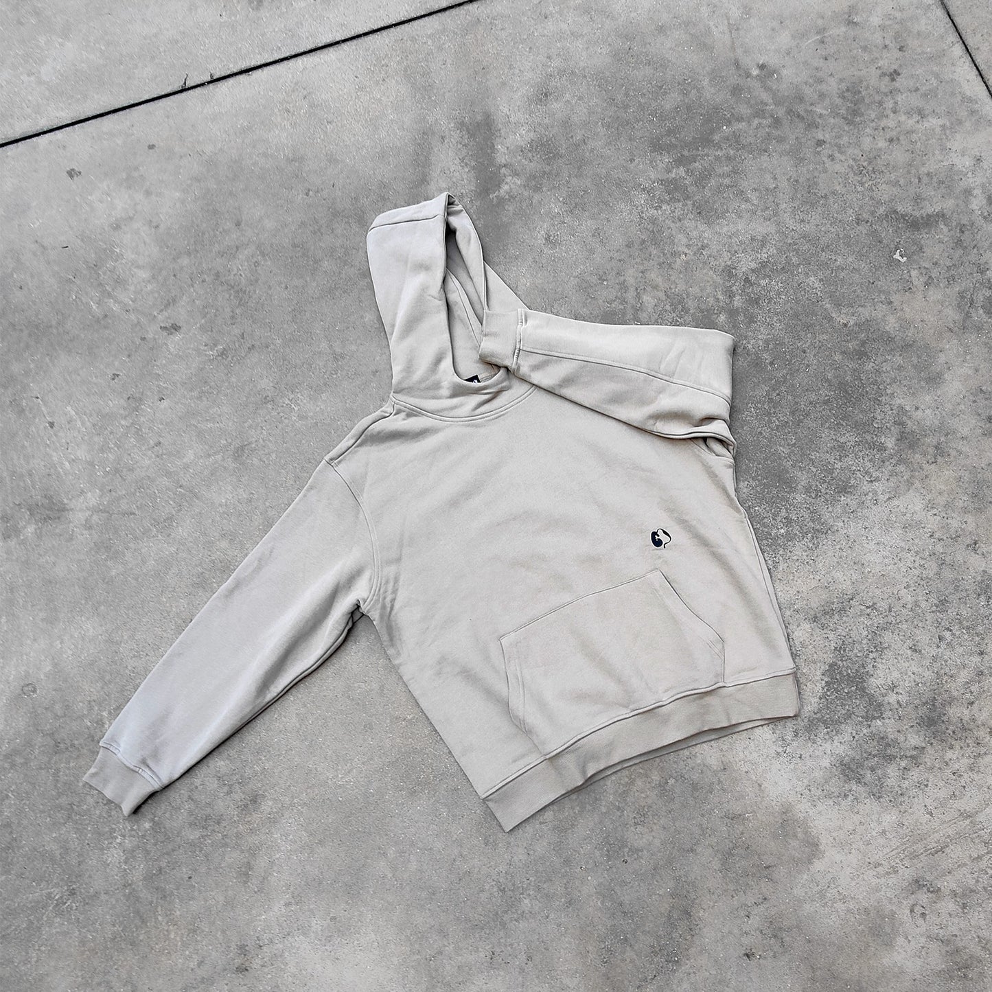 FLEECE HOODIE - OAT GREY