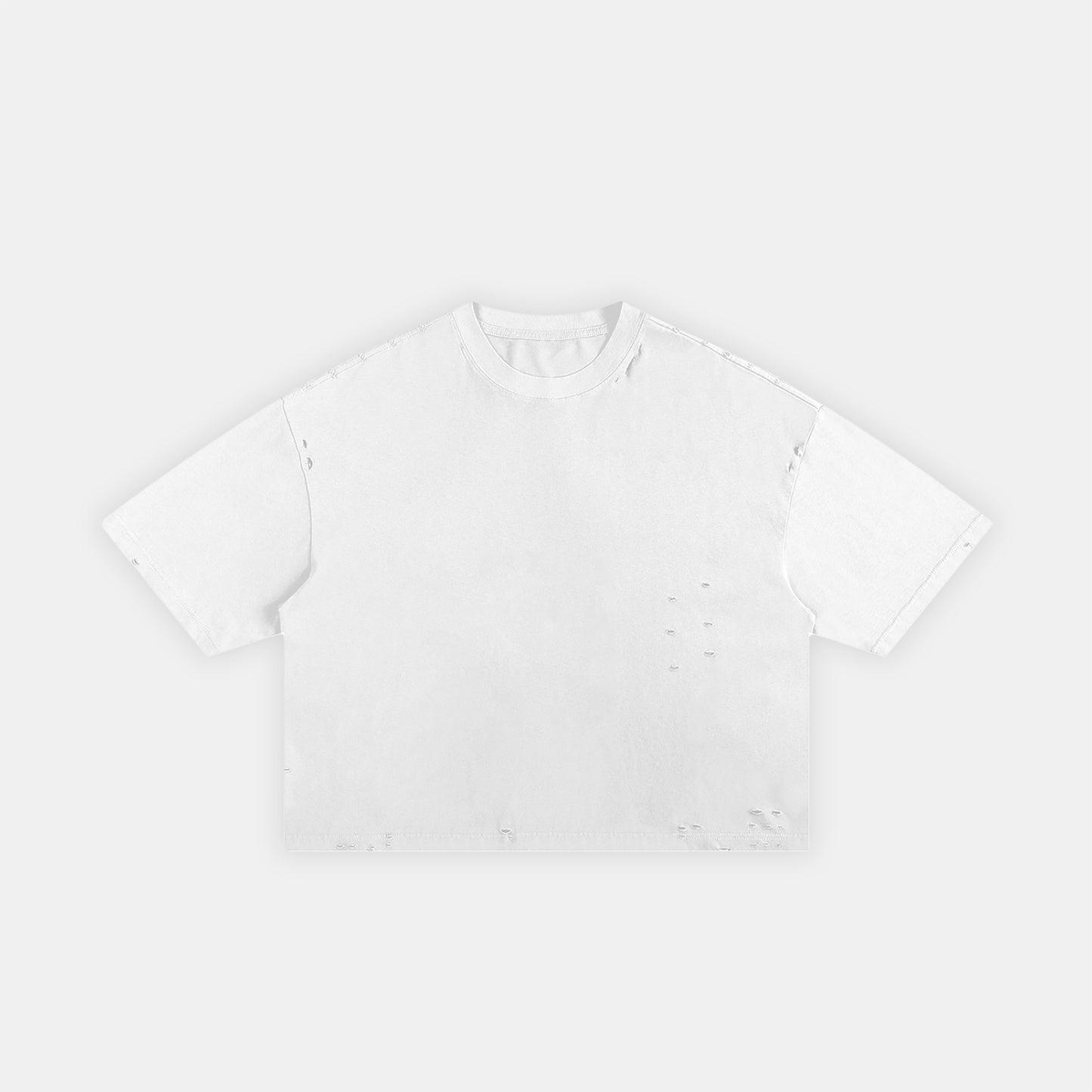 CLASSIC FRAYED BOXY TEE - WHITE