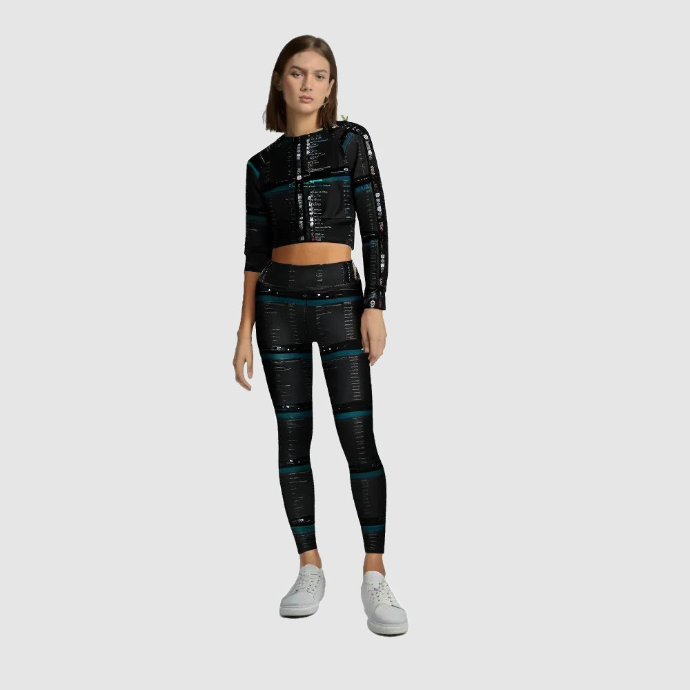 LONG-SLEEVE CROP TOP WITH A PLAYLIST