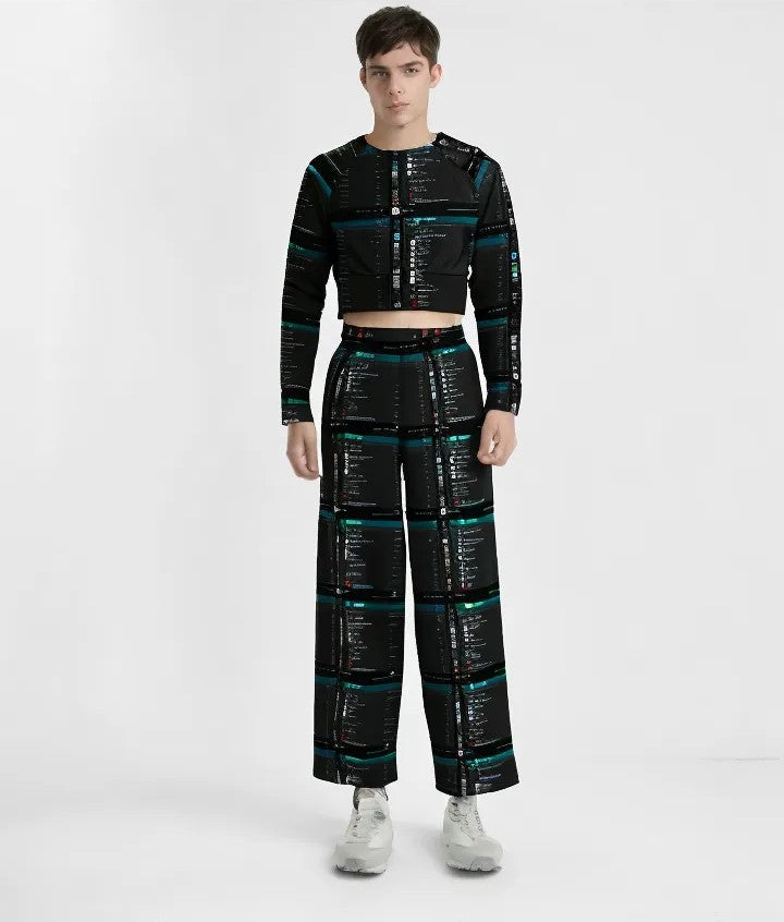 LONG-SLEEVE CROP TOP WITH A PLAYLIST