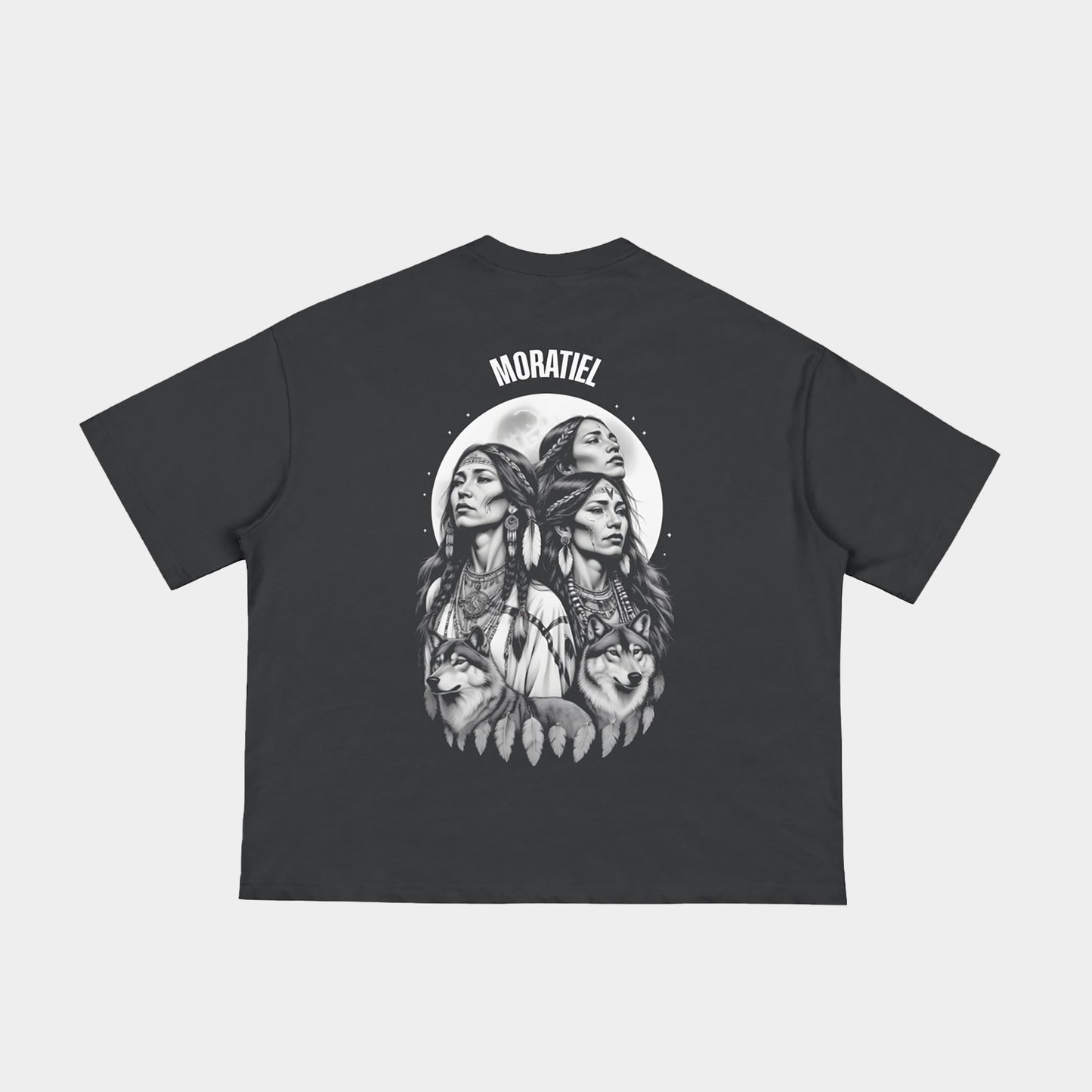 INDIAN CLASSIC BOXY TEE | BLACK