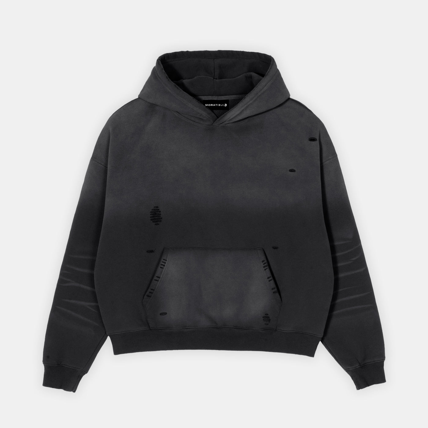 FRAYED BOXY HOODIE