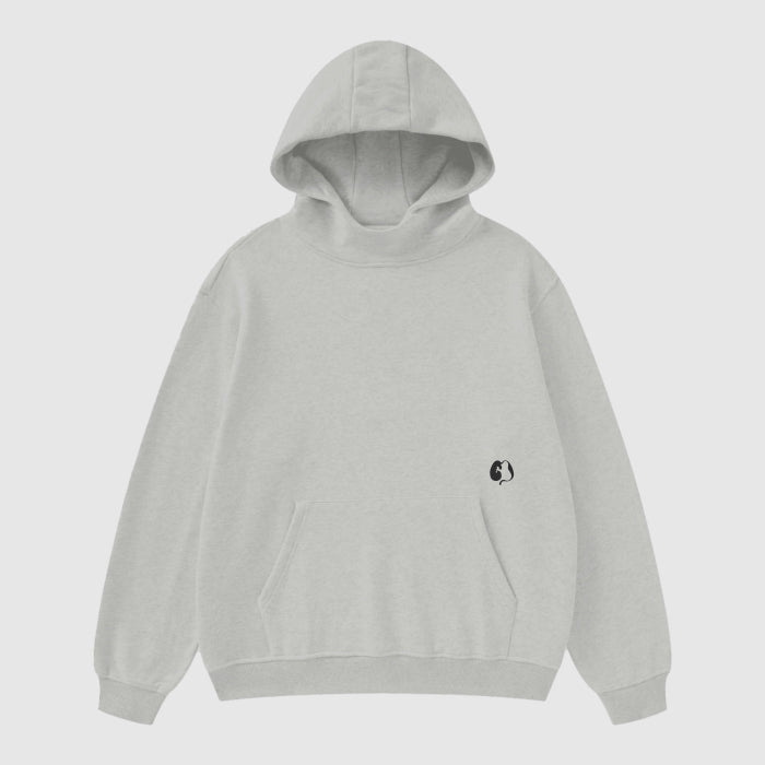 FLEECE HOODIE - OAT GREY