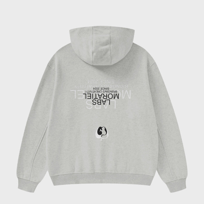 FLEECE HOODIE - OAT GREY