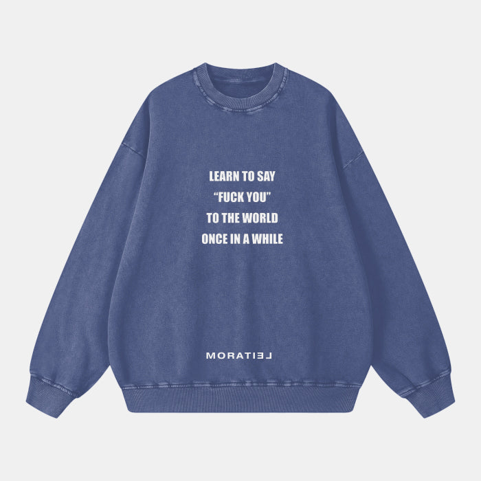 GRANDMA ADVICES SWEATSHIRT - OCEAN BLUE