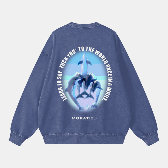 GRANDMA ADVICES SWEATSHIRT - OCEAN BLUE