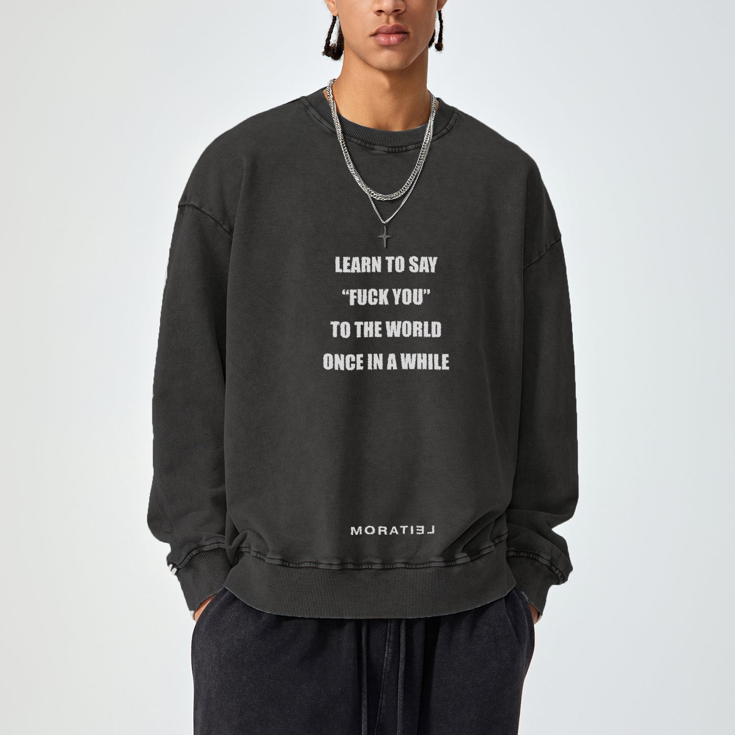 GRANDMAS ADVISE SWEATSHIRT - BLACK ASH