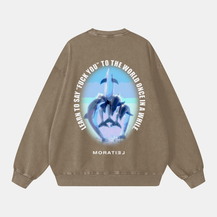 GRANDMAS ADVICES SWEATSHIRT - STONE GRAY