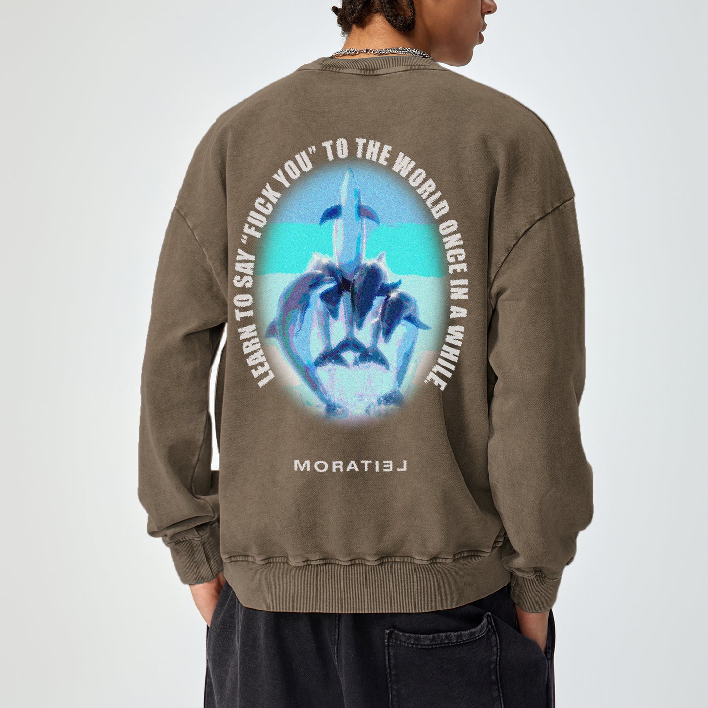 GRANDMAS ADVICES SWEATSHIRT - STONE GRAY