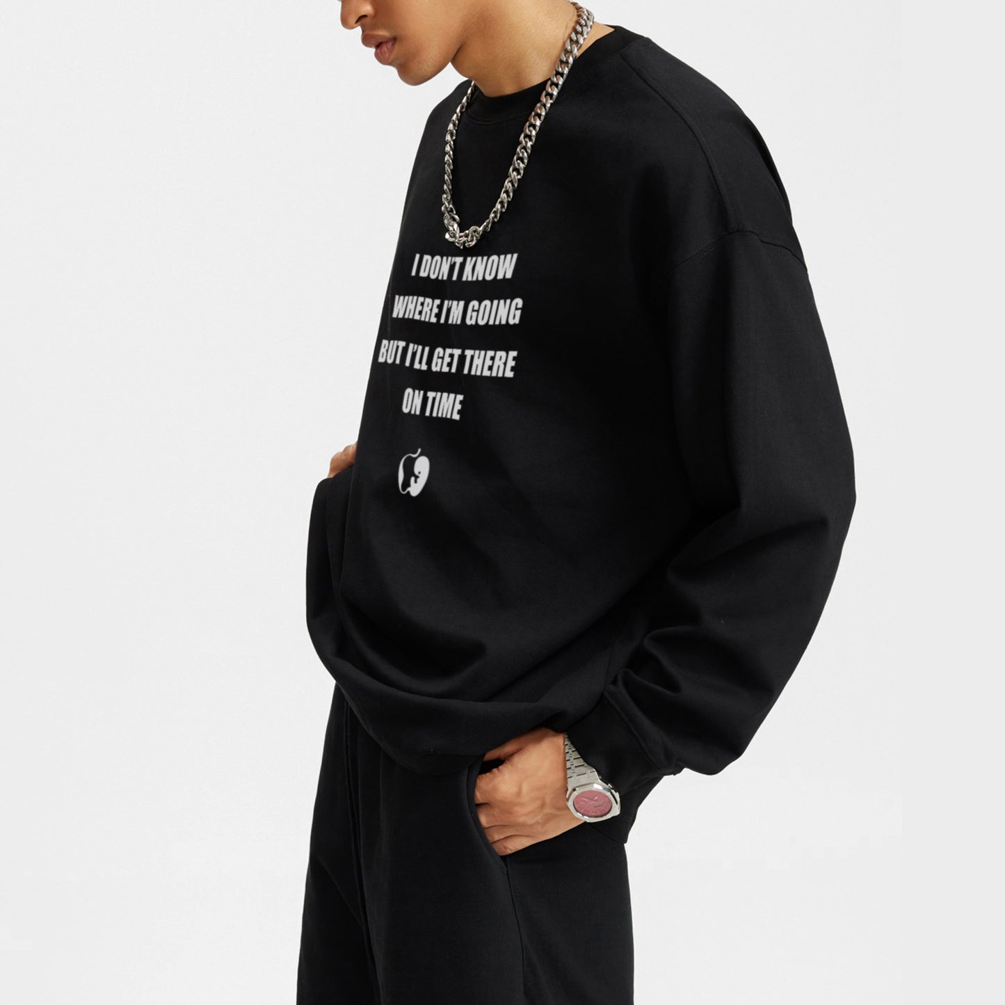 RIGHT ON TIME COTTON LONG SLEEVE TEE