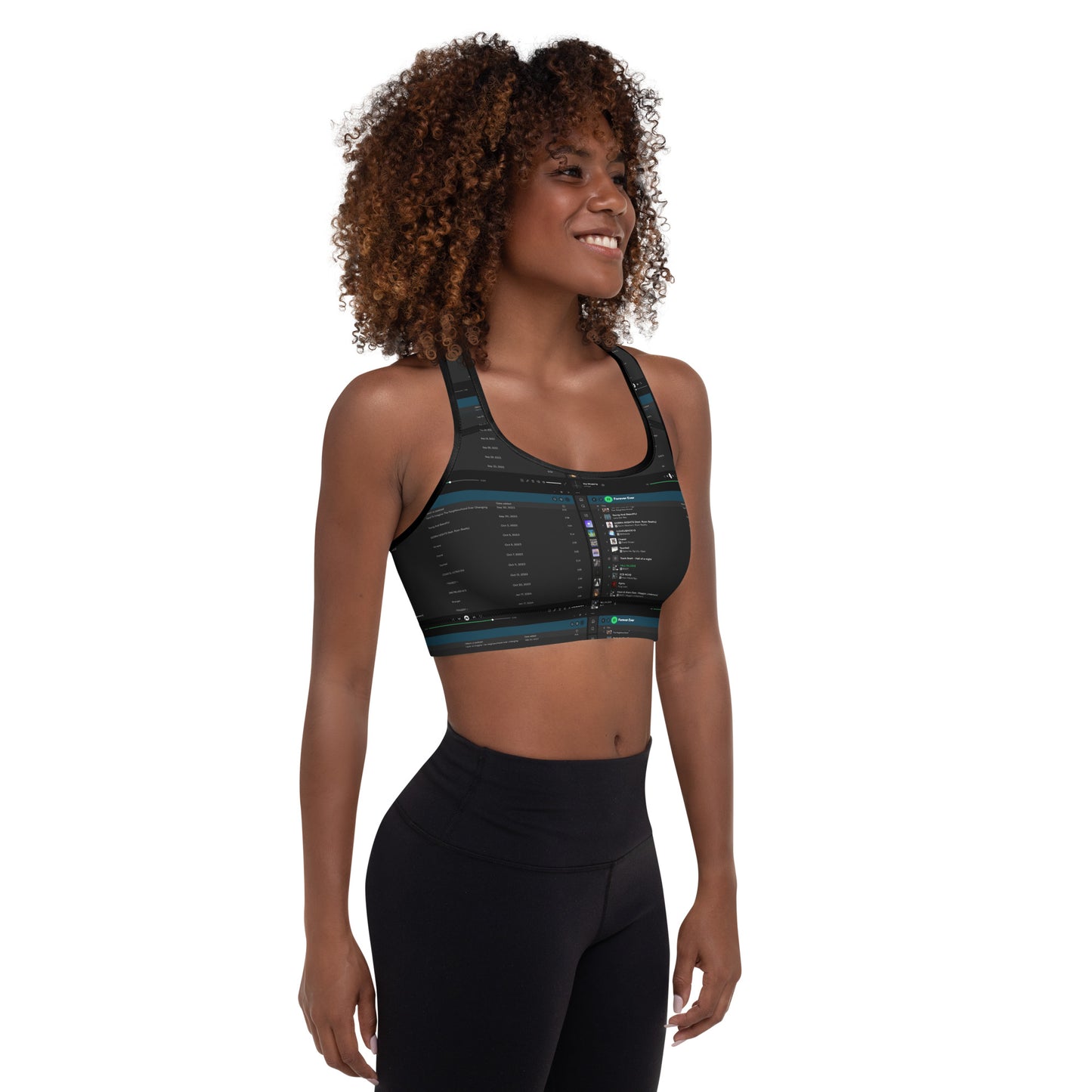 PADDED BRA WITH A PLAYLIST