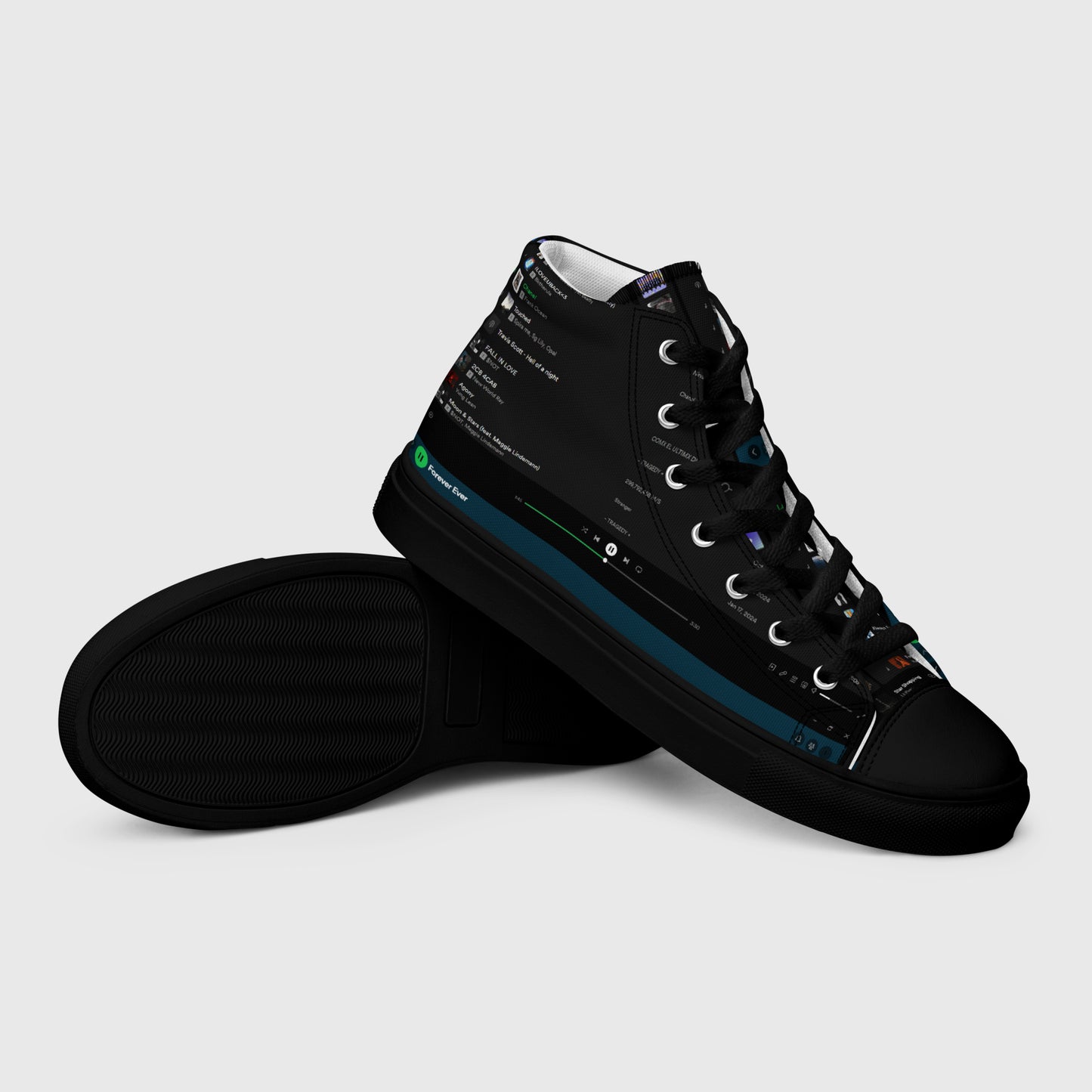 HIGH CANVAS SHOES WITH PLAYLIST