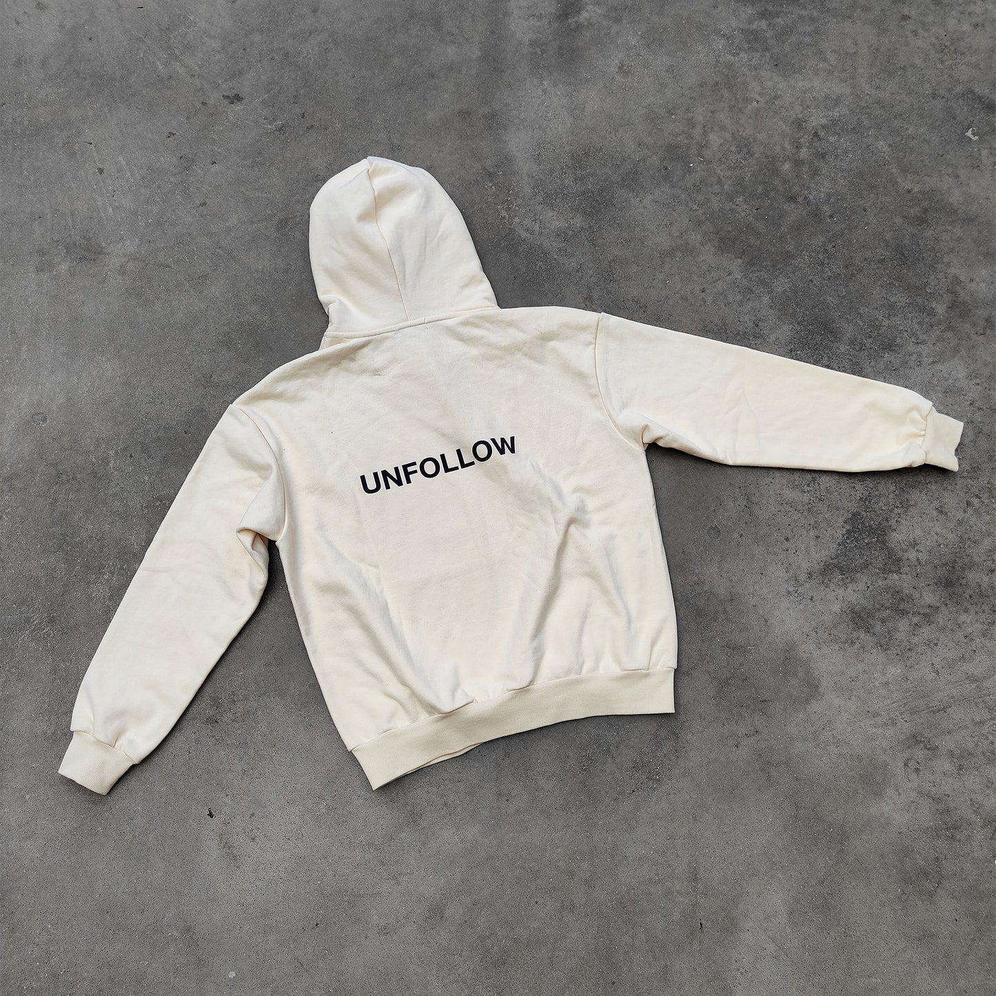 UNFOLLOW FLEECE HOODIE BONE WHITE