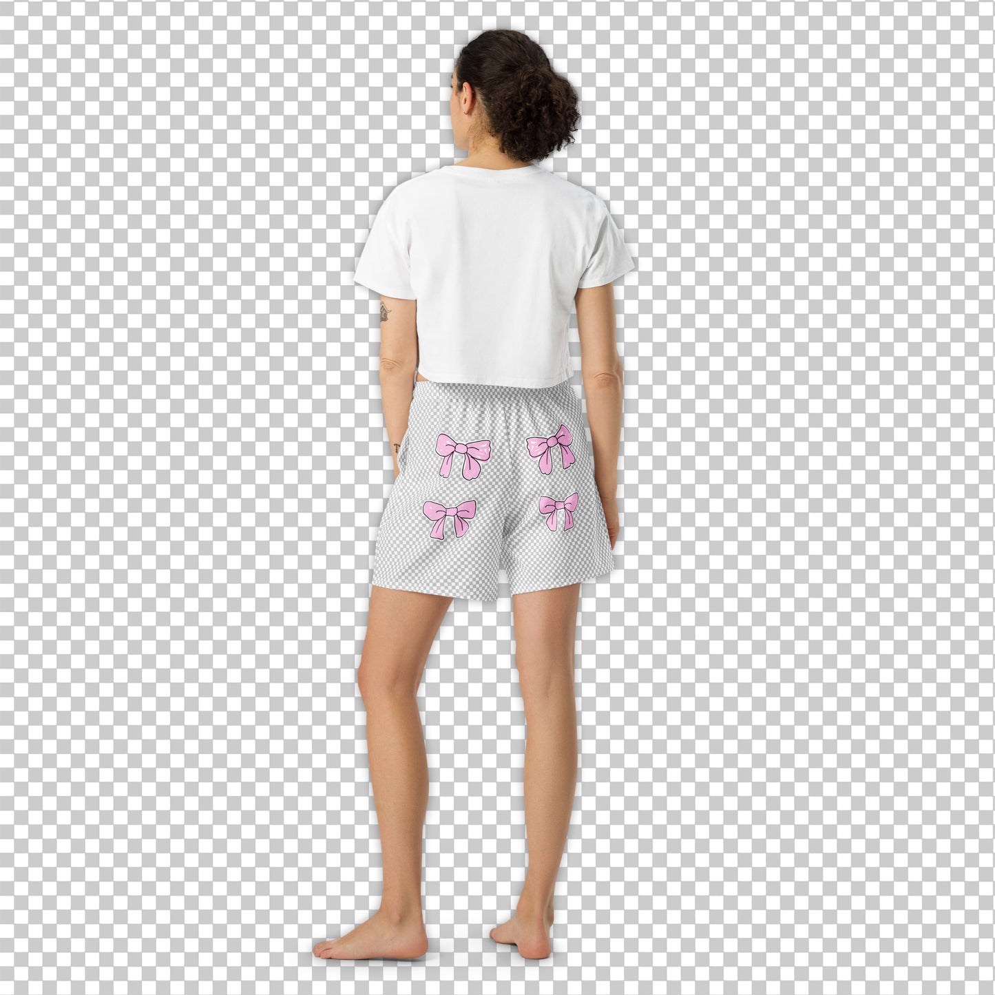 CANVAS SHORTS WITH RIBBONS, UNISEX