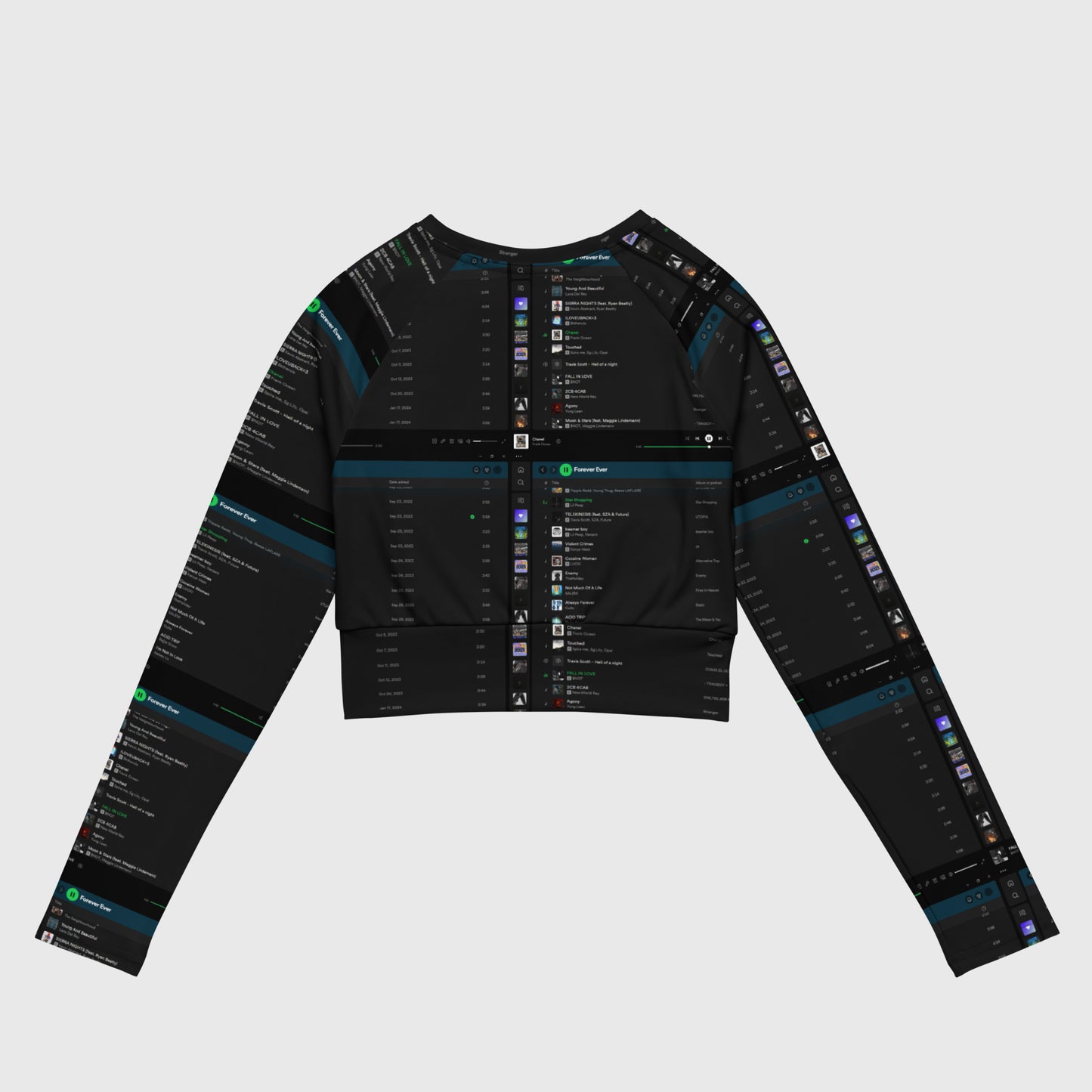 LONG-SLEEVE CROP TOP WITH A PLAYLIST