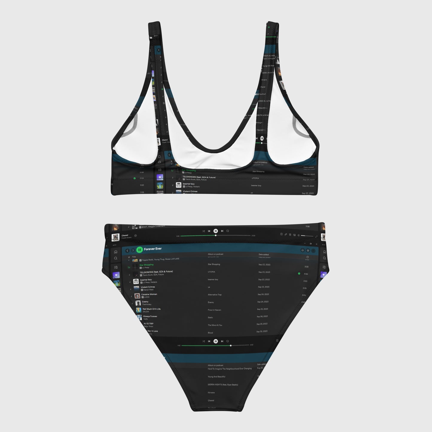 RECYCLED HIGH-WAISTED BIKINI WITH A PLAYLIST