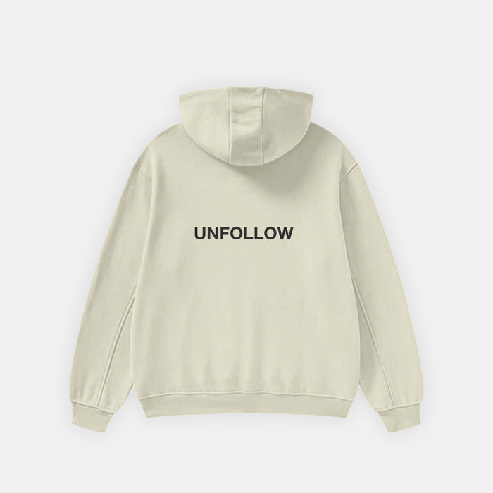 UNFOLLOW FLEECE HOODIE BONE WHITE