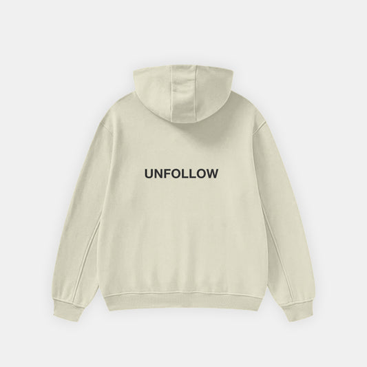UNFOLLOW FLEECE HOODIE BONE WHITE
