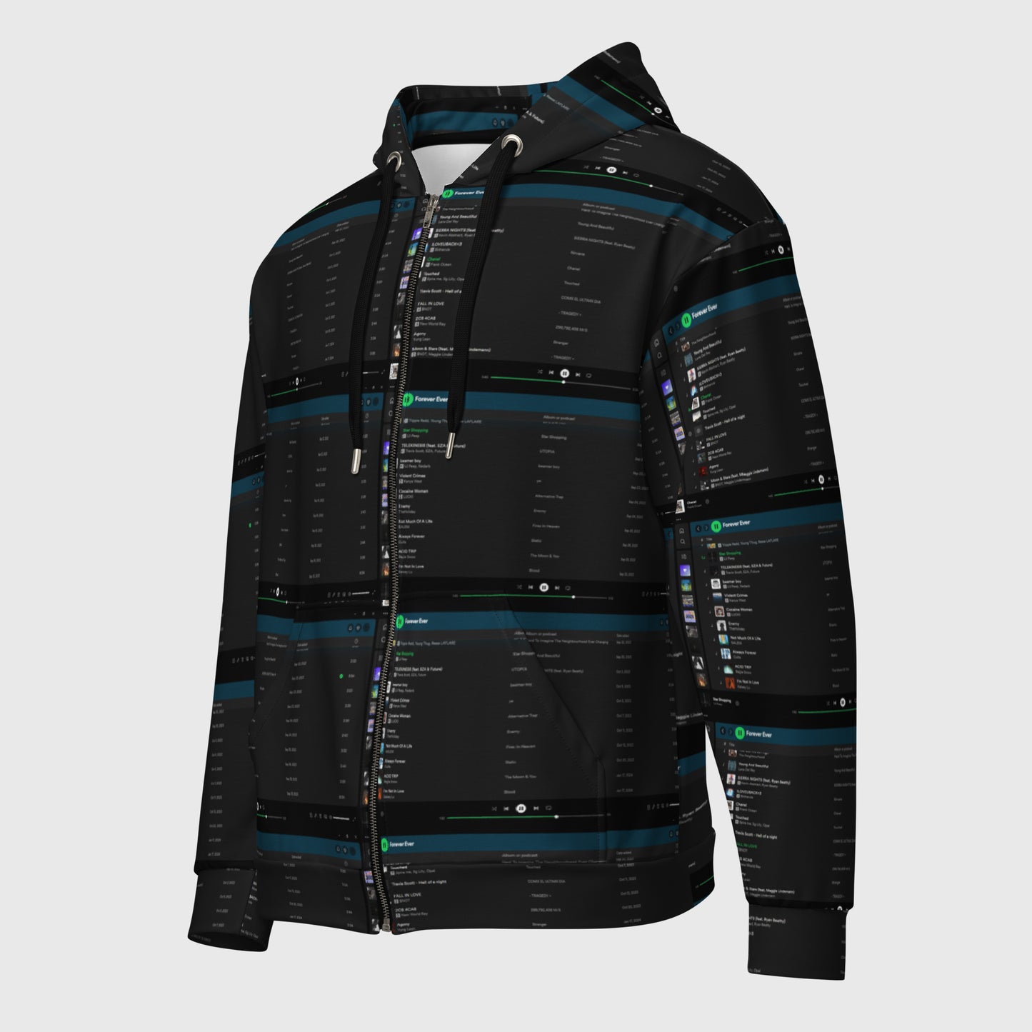 ZIP HOODIE WITH A PLAYLIST