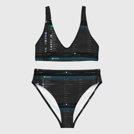 RECYCLED HIGH-WAISTED BIKINI WITH A PLAYLIST