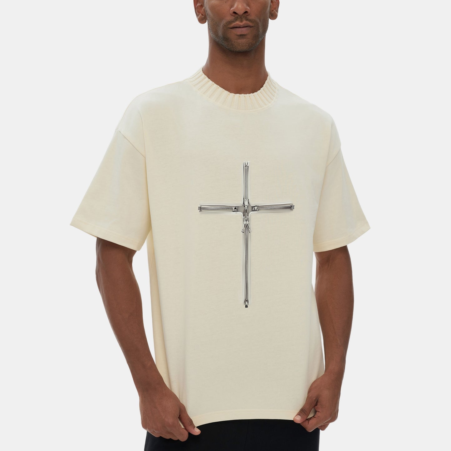 KNITTED ROUND NECK T-SHIRT
