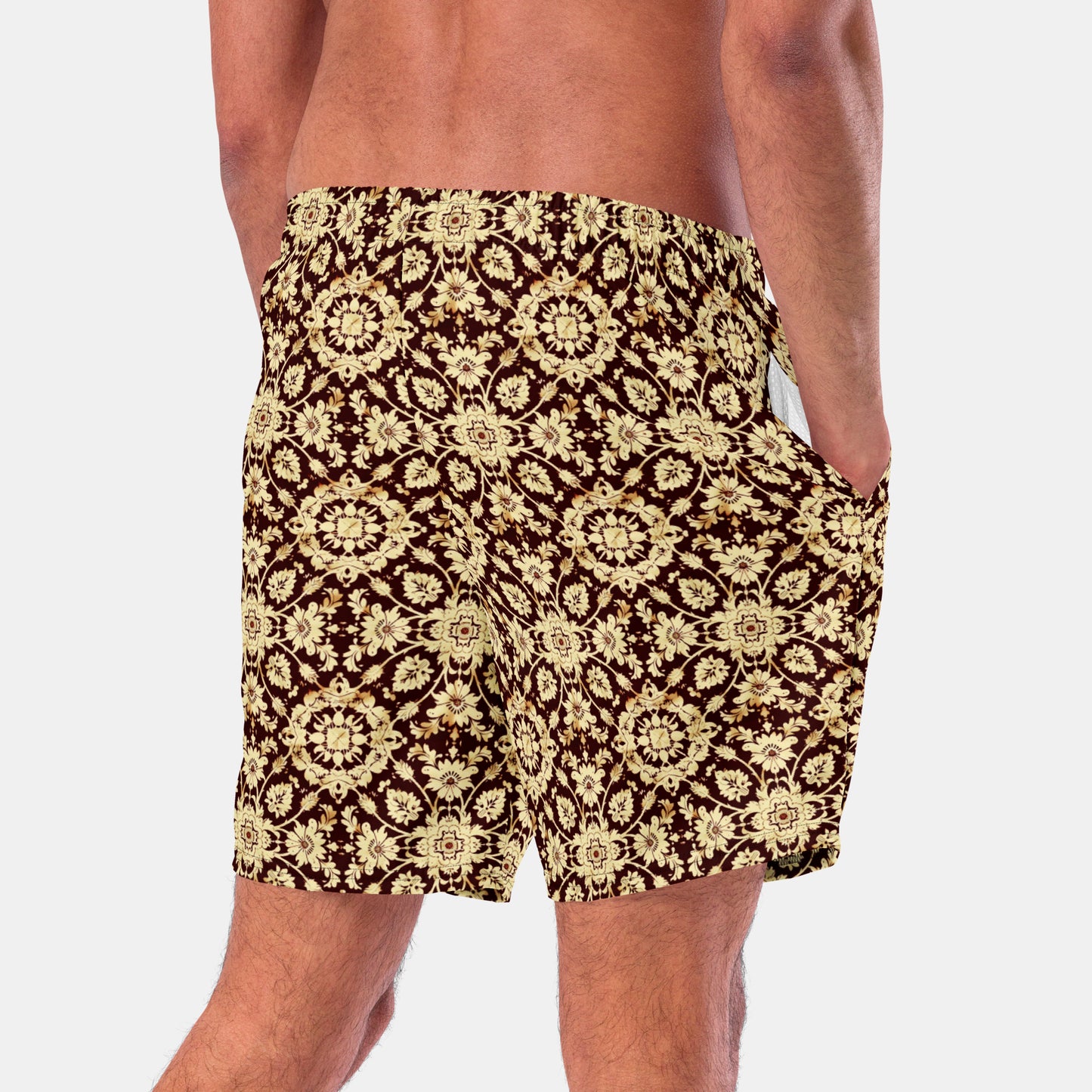 GOLD CASHMERE SWIM TRUNKS