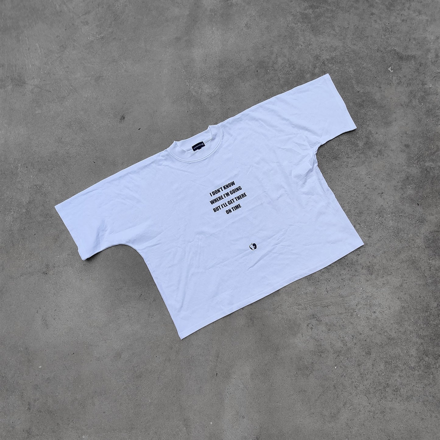 CUT BOXY TEE - WHITE