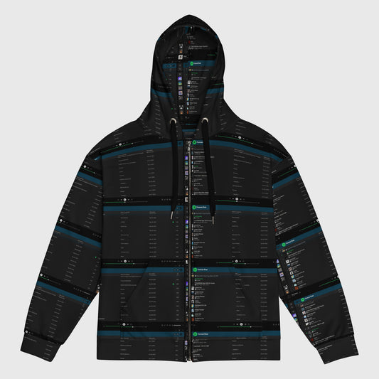 ZIP HOODIE WITH A PLAYLIST
