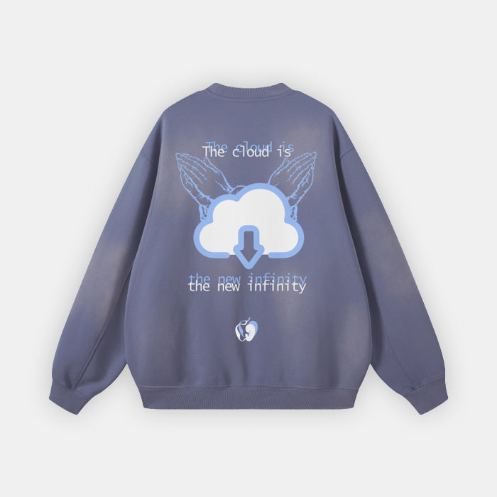 THE CLOUD IS THE NEW INFINITY WASHED FLEECE PULLOVER