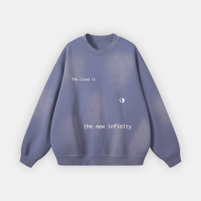 THE CLOUD IS THE NEW INFINITY WASHED FLEECE PULLOVER