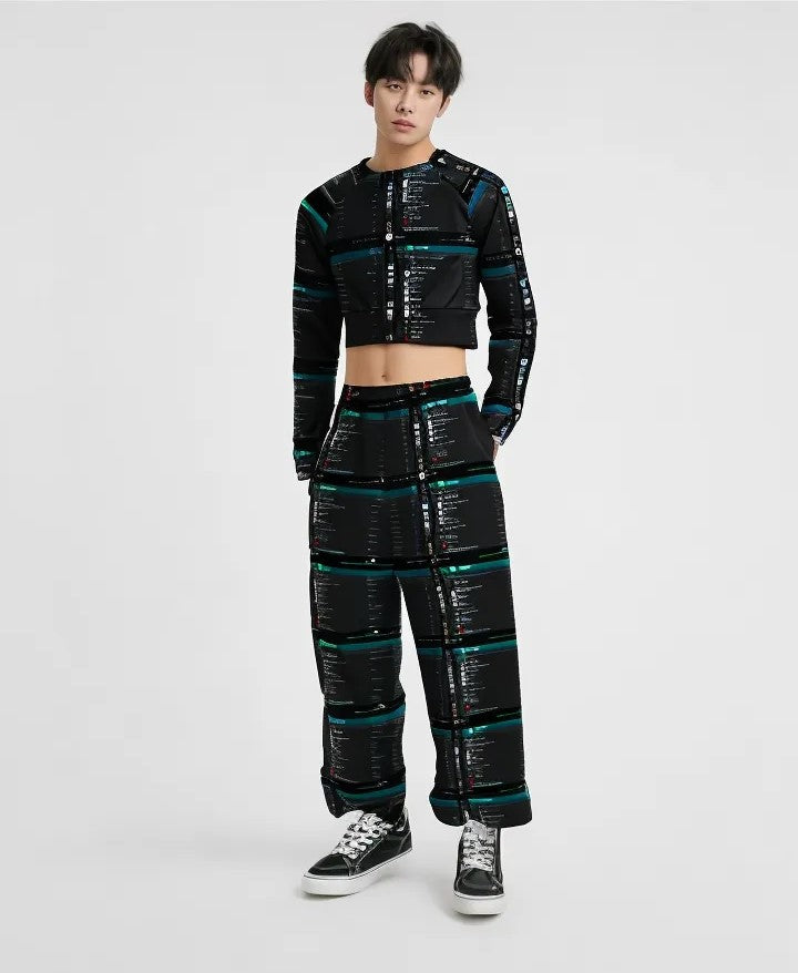 LONG-SLEEVE CROP TOP WITH A PLAYLIST