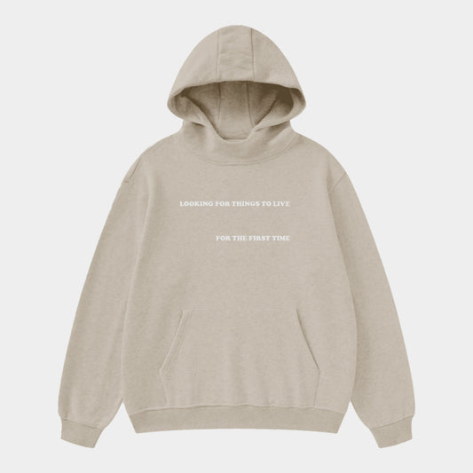 FLEECE HOODIE - SAND GREY