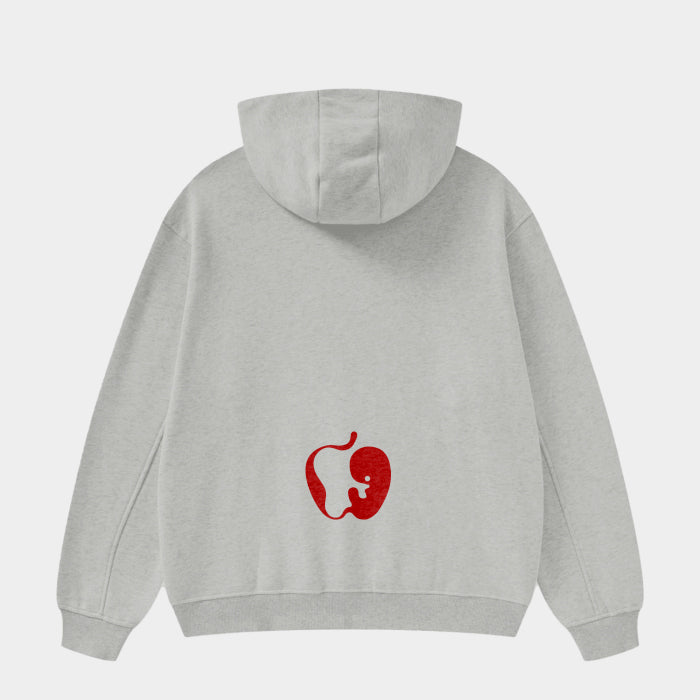 FLEECE HOODIE - FOG GREY