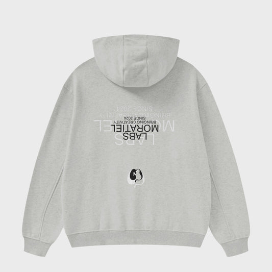 FLEECE HOODIE - OAT GREY