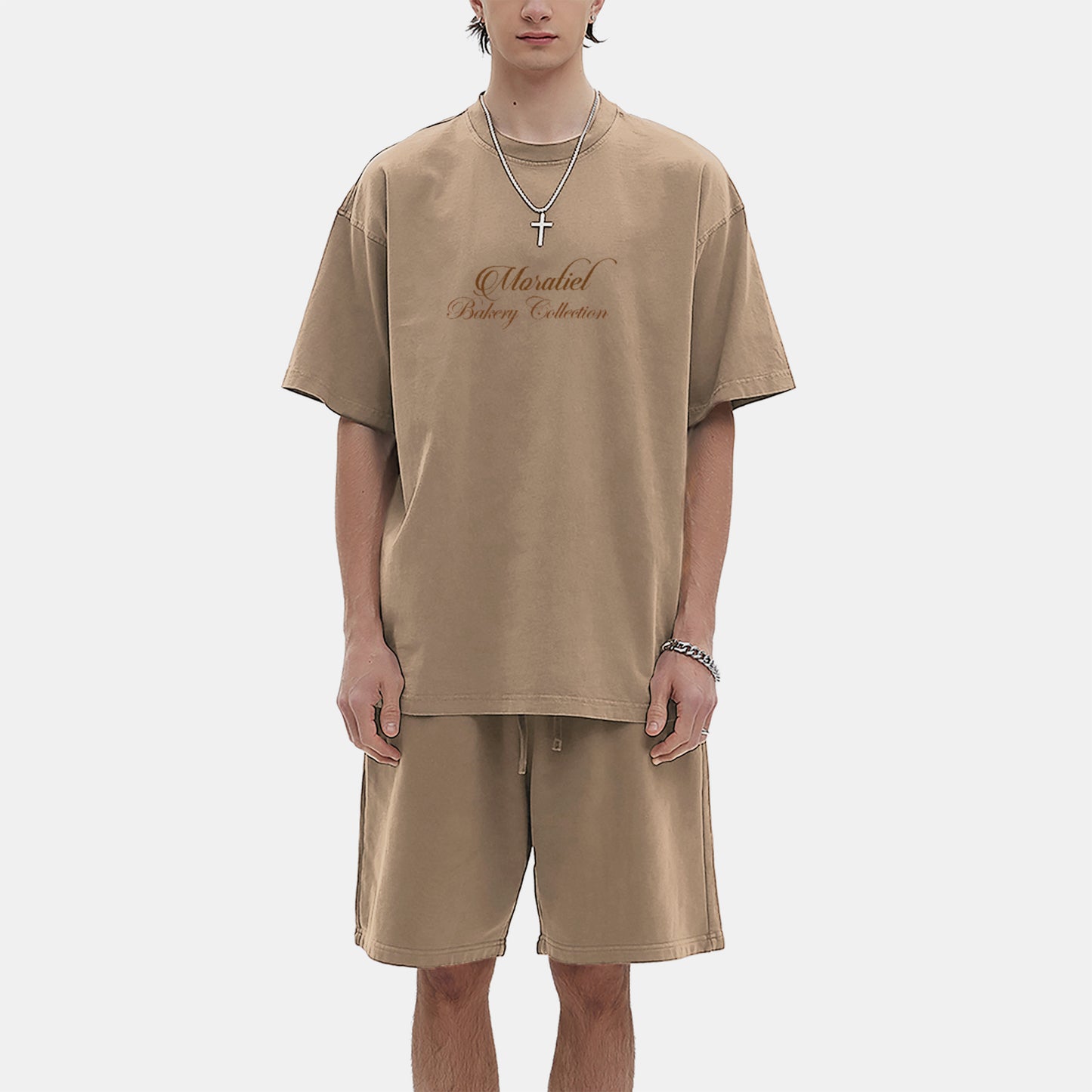 ウォッシュドロップショルダーTシャツ