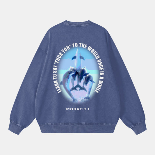 GRANDMA ADVICES SWEATSHIRT - OCEAN BLUE