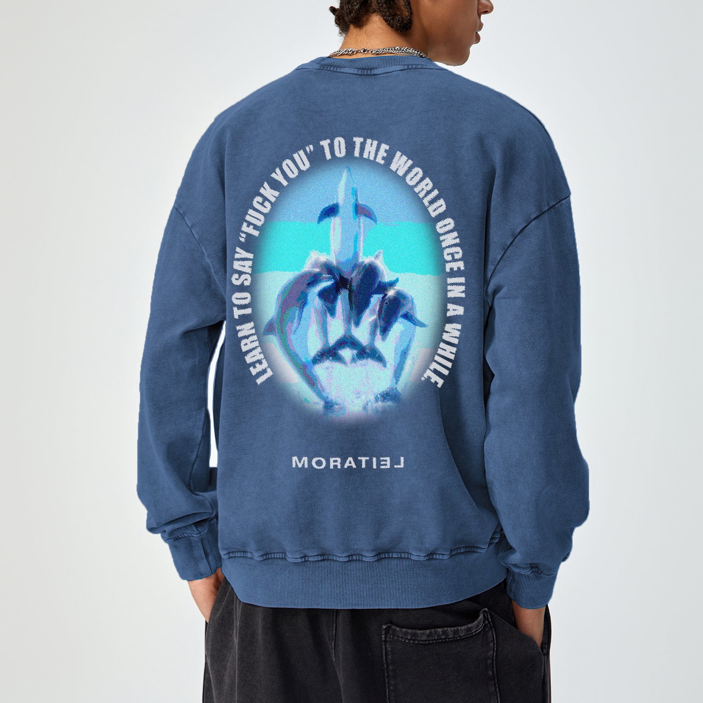 GRANDMA ADVICES SWEATSHIRT - OCEAN BLUE