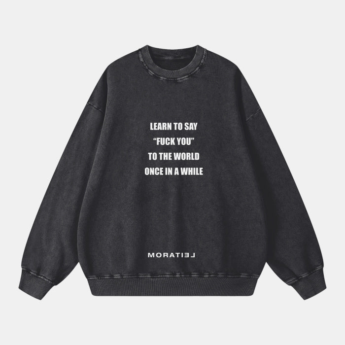 GRANDMAS ADVISE SWEATSHIRT - BLACK ASH
