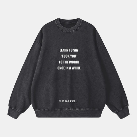 GRANDMAS ADVISE SWEATSHIRT - BLACK ASH