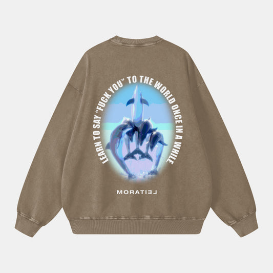 GRANDMAS ADVICES SWEATSHIRT - STONE GRAY