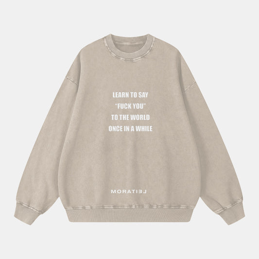 GRANDMAS ADVICE SWEATSHIRT - BONE