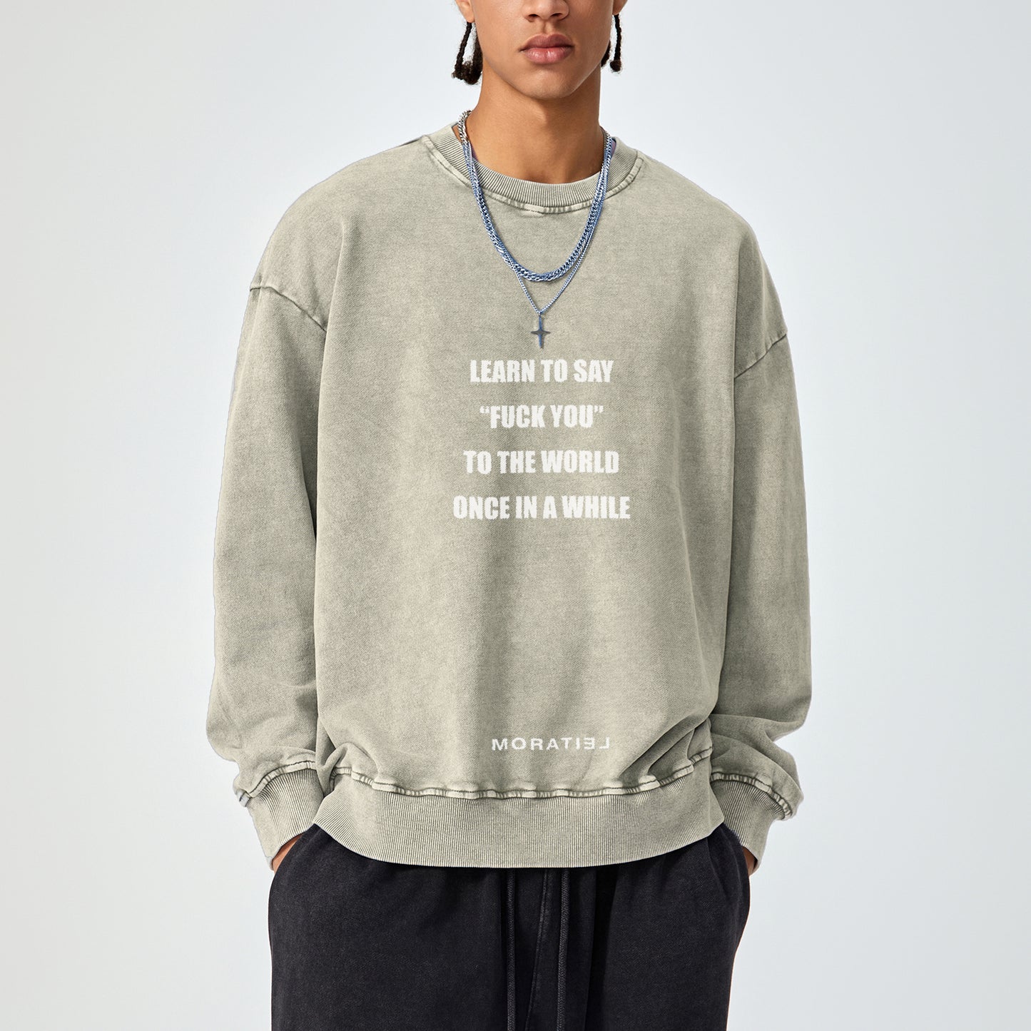 GRANDMAS ADVICE SWEATSHIRT - BONE