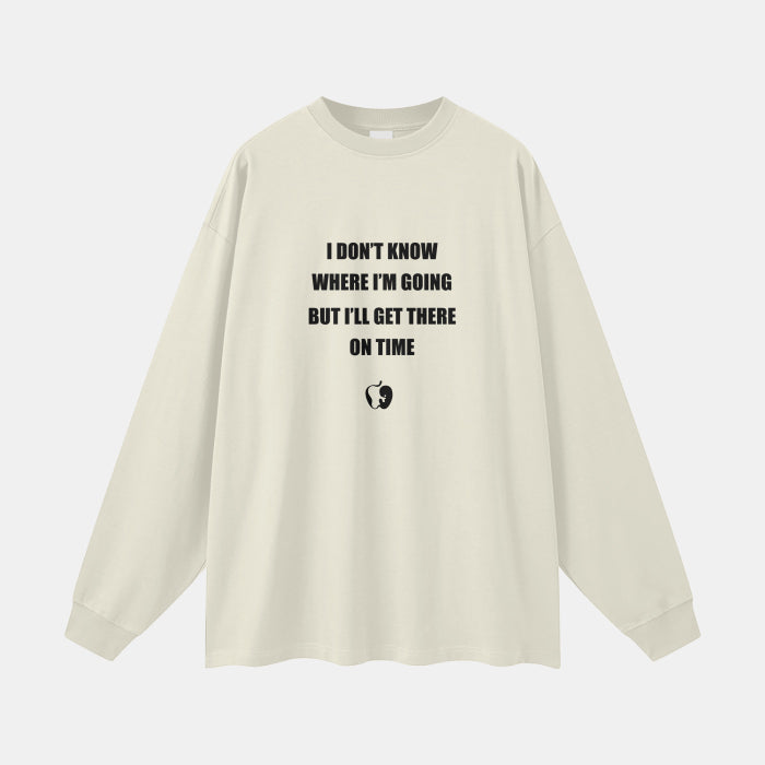 RIGHT ON TIME COTTON LONG SLEEVE TEE