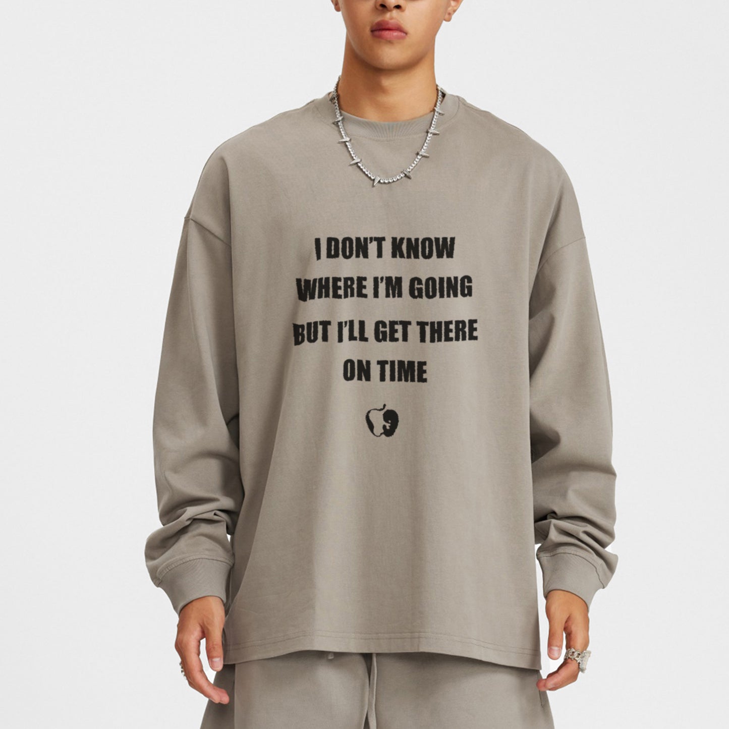 RIGHT ON TIME COTTON LONG SLEEVE TEE