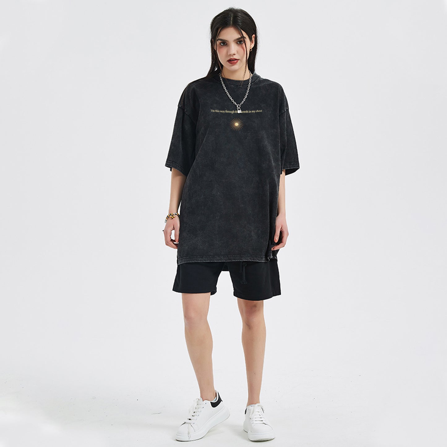 VIOLENTTRADWIFE ACID WASHED T-SHIRT