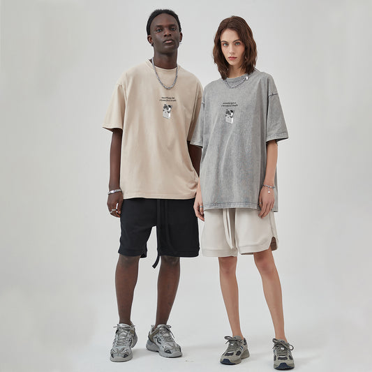 VIOLENTTRADWIFE ACID WASHED T-SHIRT