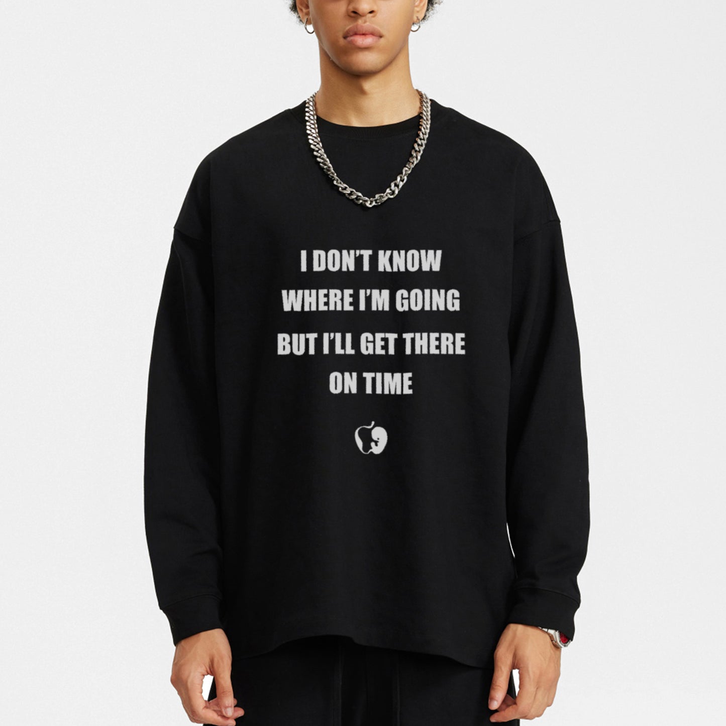 RIGHT ON TIME COTTON LONG SLEEVE TEE