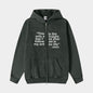 ACID WASHED FLEECE ZIP HOODIE JACKET - BLACK