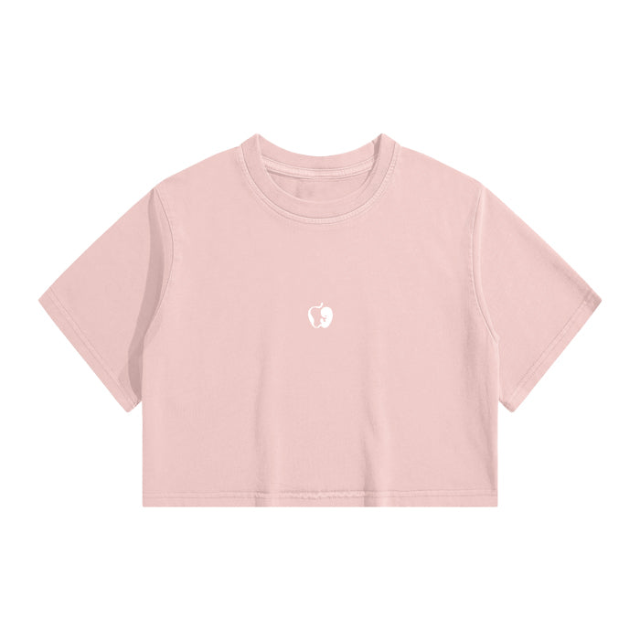 WASHED CROP TOP WITH MORATIEL LOGO