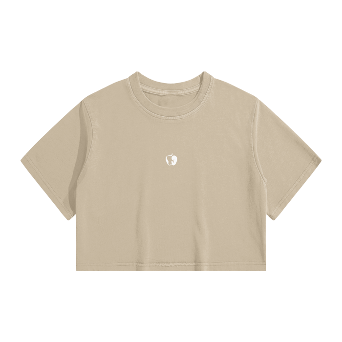WASHED CROP TOP WITH MORATIEL LOGO